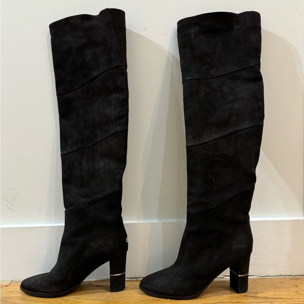 Jimmy Choo Chic Black Suede Tall Boots